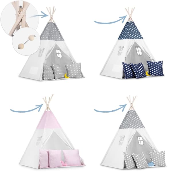Miljøvenlig Tipi-Telt Stabilisator - Holdbart Træ & Metal Legeteltstøtte