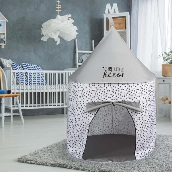Tält pop up för barn My little héros - Grå - Polyester - 100x135 cm