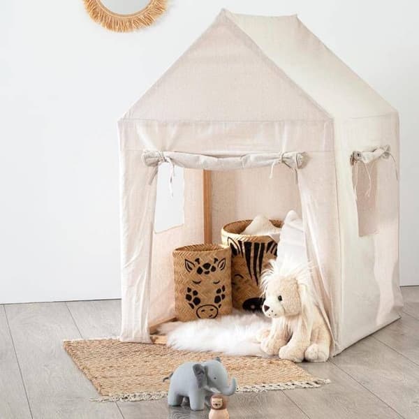 Barnstuga - furustruktur - bomullscanvas H116 cm - Beige - Atmosphera inredningsarkitekt