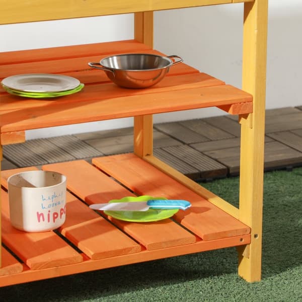 Rootz Children's Outdoor Kitchen - Toy Cook Set - Kids 'Play Kitchen - Opmuntrer fantasi - 58 cm x 39 cm x 73 cm