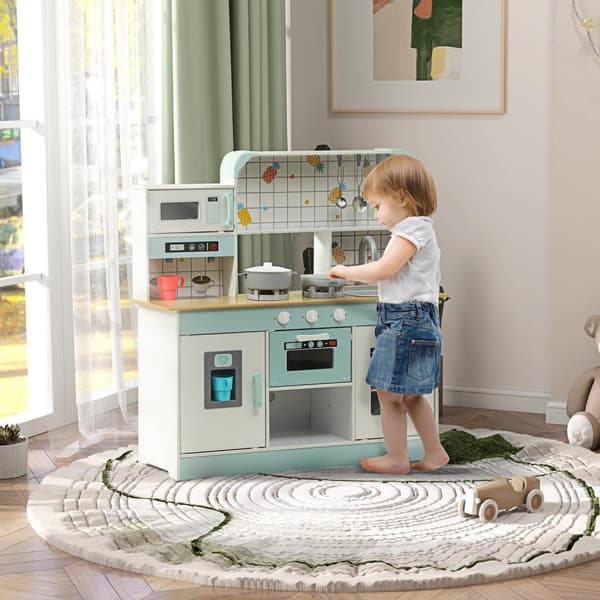 Rootz Children's Play Kitchen Set - Toddler Kitchen - Kids Cooking Set - Light & Sound - 88,6L X 31,7W X 90,4h cm