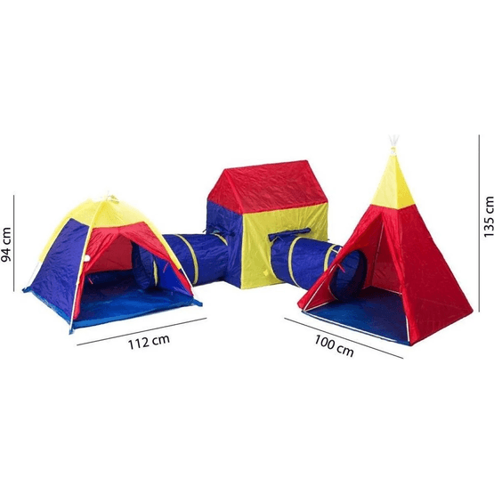 Legetelt med Legetunnel Tipi Telthus