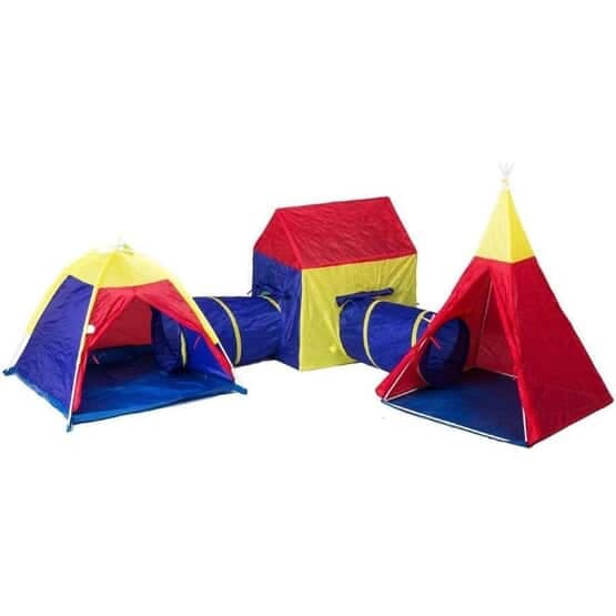 Legetelt med Legetunnel Tipi Telthus