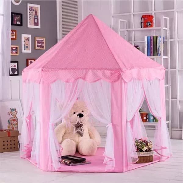 Lekställning - Kruzzel - Rosa prinsessslott - 3 år och uppåt - Tyg - Lätt att montera