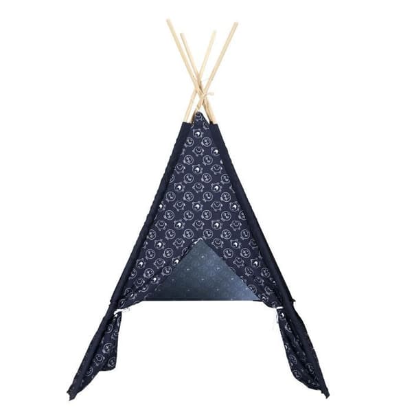 Tipi Barn - PARIS PRIX - Monsieur Heureux - Blå - Polyester &amp; Trä - 120x120x160 cm