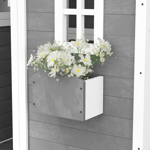 Rootz Children’s Playhouse - Kids Playhouse - Wood Play Hut - Kreativitet og sjov - 104,5 cm x 110 cm x 137 cm