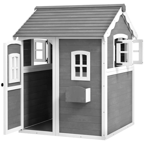 Rootz Children’s Playhouse - Kids Playhouse - Wood Play Hut - Kreativitet og sjov - 104,5 cm x 110 cm x 137 cm