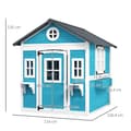Miniatyrbild 3 av 11: Rootz Children's Wood Playhouse - Outdoor Garden Playhouse - Kids Playhouse - Safe & Fun - 114 x 126,4 x 135 cm