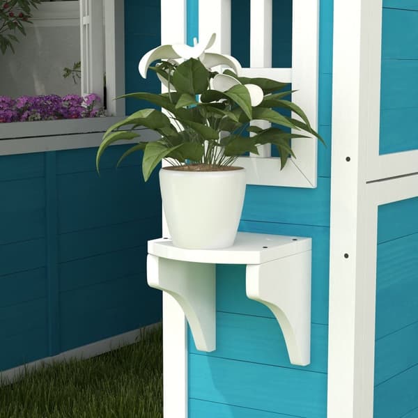 Rootz Children's Wood Playhouse - Outdoor Garden Playhouse - Kids Playhouse - Safe & Fun - 114 x 126,4 x 135 cm