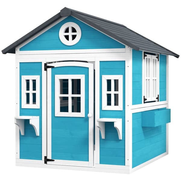 Rootz Children's Wood Playhouse - Outdoor Garden Playhouse - Kids Playhouse - Safe & Fun - 114 x 126,4 x 135 cm