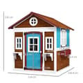 Miniatyrbild 3 av 11: Rootz Children's Wood Playhouse - Outdoor Garden Play House - Barn Play Hut - Safe & Weatherproof - 114cm x 126,4 cm x 135 cm