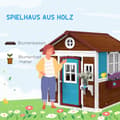 Miniatyrbild 4 av 11: Rootz Children's Wood Playhouse - Outdoor Garden Play House - Barn Play Hut - Safe & Weatherproof - 114cm x 126,4 cm x 135 cm