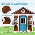 Miniatyrbild 5 av 11: Rootz Children's Wood Playhouse - Outdoor Garden Play House - Barn Play Hut - Safe & Weatherproof - 114cm x 126,4 cm x 135 cm