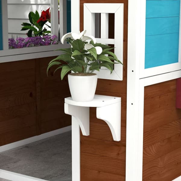 Rootzin lasten puinen leikkimökki - ulkona puutarhaplay House - Kids Play Hut - Safe & Weatherproof - 114 cm x 126,4 cm x 135 cm