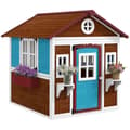 Miniatyrbild 10 av 11: Rootz Children's Wood Playhouse - Outdoor Garden Play House - Barn Play Hut - Safe & Weatherproof - 114cm x 126,4 cm x 135 cm