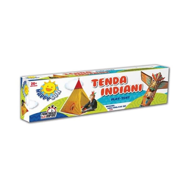 Happy Sun - 705500651 - Basic indisk gardin för barn - Lektält för barn - Mått 100 x 100 x 135 cm Gul