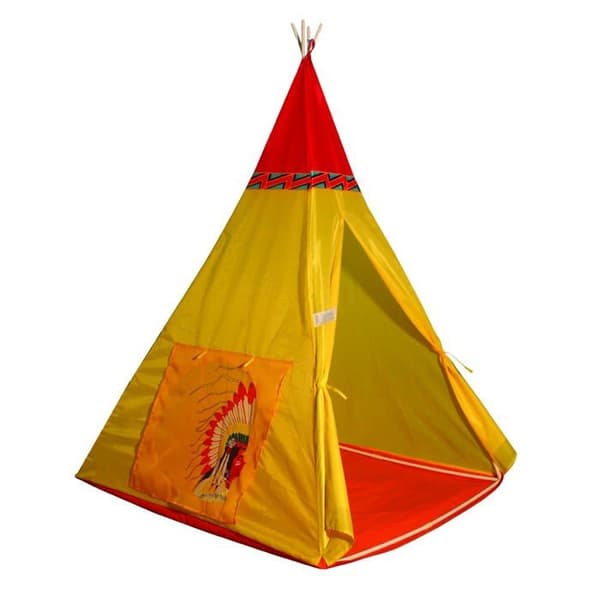 Happy Sun - 705500651 - Basic indisk gardin för barn - Lektält för barn - Mått 100 x 100 x 135 cm Gul