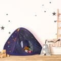 Miniatyrbild 2 av 6: Relaxdays Tält för barn, dekorerad med planeter, med tunnel, HLP: 90x170x100 cm, inomhus och utomhus, flerfärgad