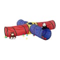Miniatyrbild 1 av 6: Relaxdays Tunnel Lektält XXL 3-delat set Barntunnel Crawling Caterpillar Pop Up Utomhus inomhus, färgglad