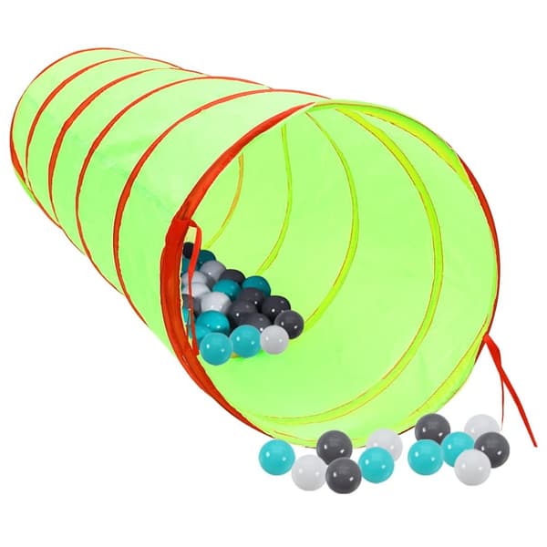 Lektunnel med 250 bollar grön 175 cm polyester