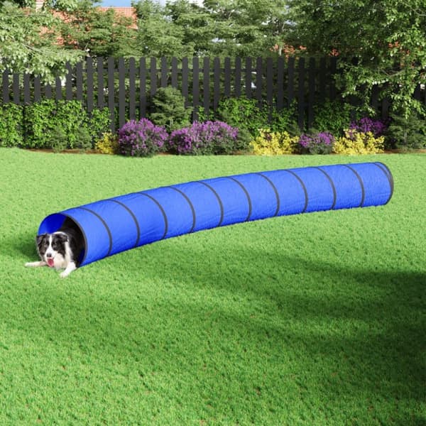 Hundtunnel blå Ø 55x500 cm polyester