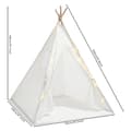 Miniatyrbillede 2 af 2: Børns Teepee Telt, Polstret Måtte, LED Lys, Moderne Design,HVID
