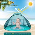 Miniatyrbillede 2 af 6: Lollanda Pop-up Babytelt/Strandtelt/Læhegn, UV-beskyttende, med minipool, åndbar, letvægts, til strand og have