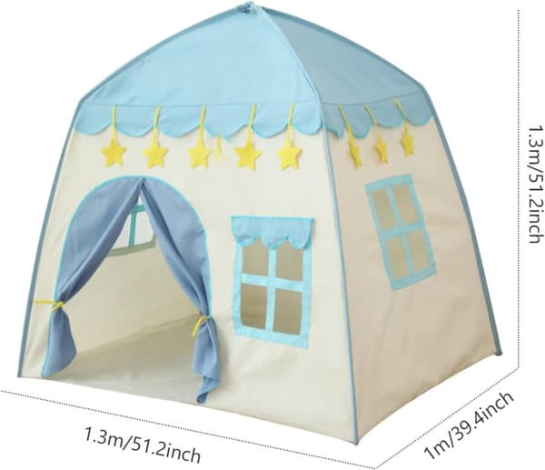 Lollanda Lektält för Barn / Barntält – Inomhustält med Fönster, Perfekt som Barns Lekhus och Sovplats 130x100x130cm