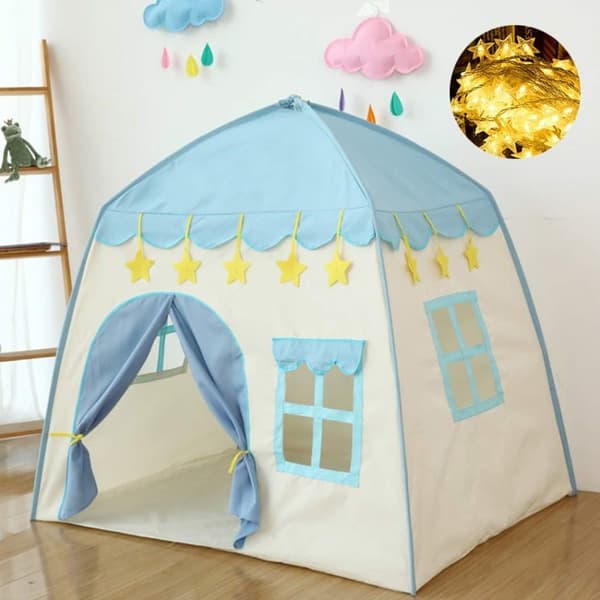 Lollanda Lektält för Barn / Barntält – Inomhustält med Fönster, Perfekt som Barns Lekhus och Sovplats 130x100x130cm