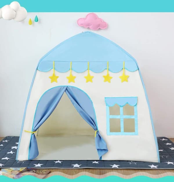 Lollanda Lektält för Barn / Barntält – Inomhustält med Fönster, Perfekt som Barns Lekhus och Sovplats 130x100x130cm