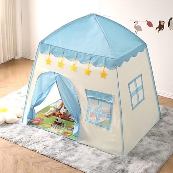 Lollanda Lektält för Barn / Barntält – Inomhustält med Fönster, Perfekt som Barns Lekhus och Sovplats 130x100x130cm