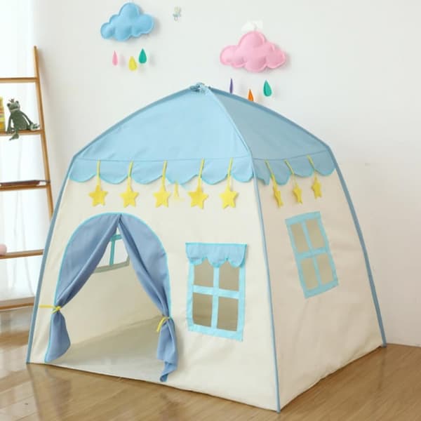 Lollanda Lektält för Barn / Barntält – Inomhustält med Fönster, Perfekt som Barns Lekhus och Sovplats 130x100x130cm