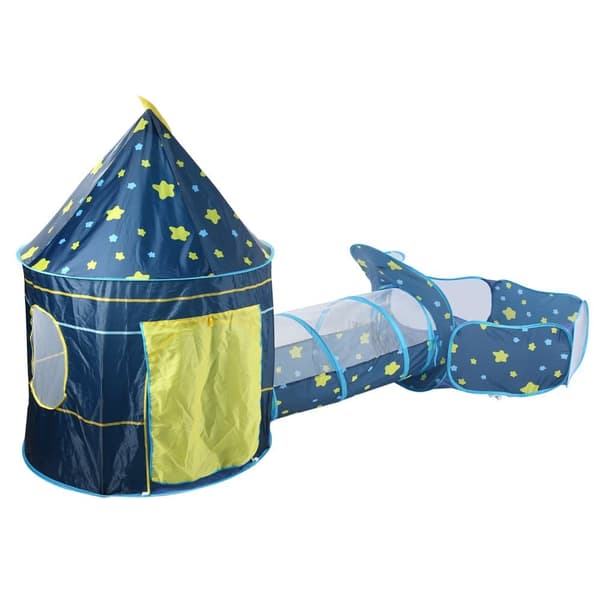 3stk Baby Telt Børn Crawl Tunnel Legetelt Indendørs Børn Småbørn Legetøj Bold Poolblå