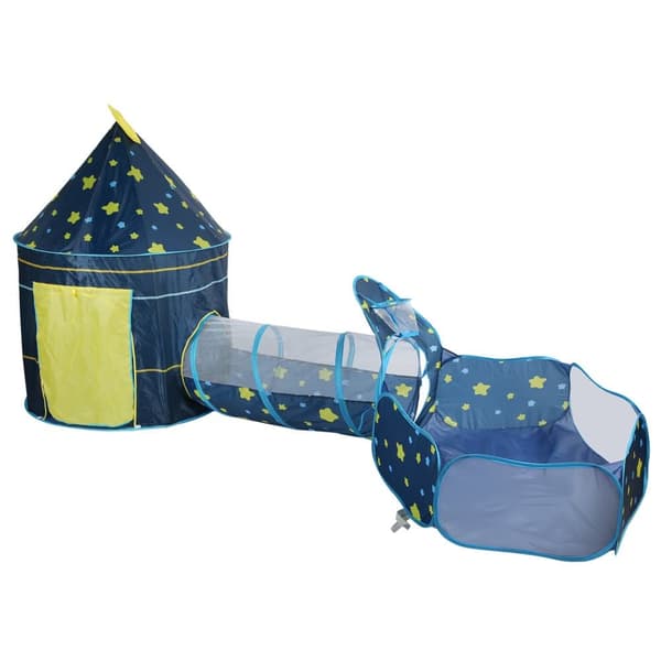 3stk Baby Telt Børn Crawl Tunnel Legetelt Indendørs Børn Småbørn Legetøj Bold Poolblå
