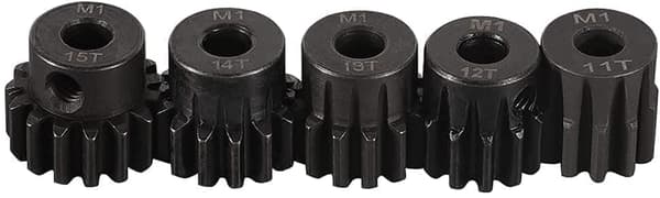 5 stk 11T 12T 13T 14T 15T M1 tandhjul 5mm aksel gearmodul tandhjul til motor 1: 8 1/8 RC - tilbehør til fjernstyret legetøj