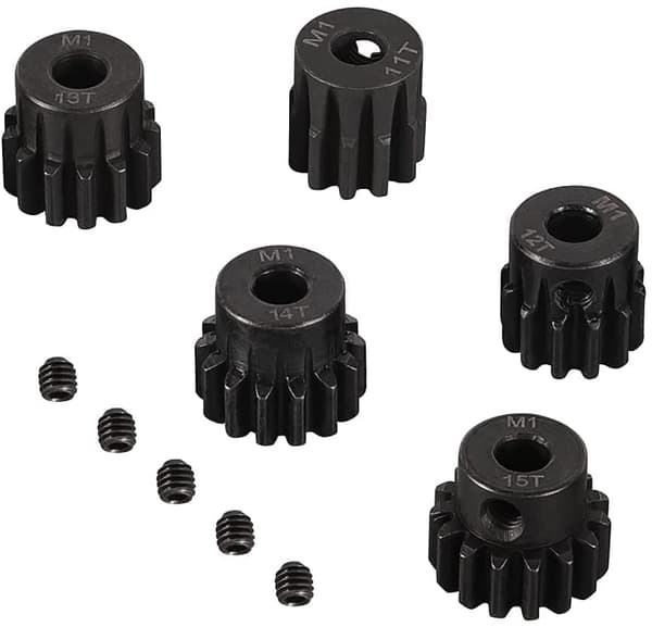 5 stk 11T 12T 13T 14T 15T M1 tandhjul 5mm aksel gearmodul tandhjul til motor 1: 8 1/8 RC - tilbehør til fjernstyret legetøj