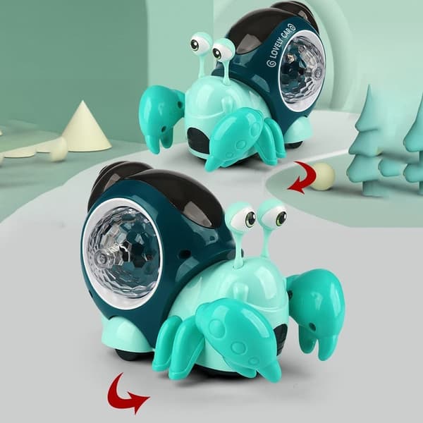 OBOSOE Crawling Snail Baby Legetøj, Interaktiv Musikal Lys op Crawling Legetøj Flytte Småbørn Legetøj til Børn Spædbørn Lysende Krebsdyr Legetøj