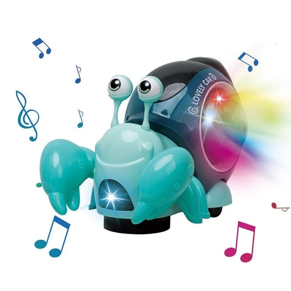 OBOSOE Crawling Snail Baby Legetøj, Interaktiv Musikal Lys op Crawling Legetøj Flytte Småbørn Legetøj til Børn Spædbørn Lysende Krebsdyr Legetøj
