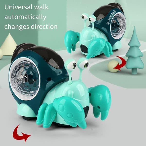 OBOSOE Crawling Snail Baby Legetøj, Interaktiv Musikal Lys op Crawling Legetøj Flytte Småbørn Legetøj til Børn Spædbørn Lysende Krebsdyr Legetøj