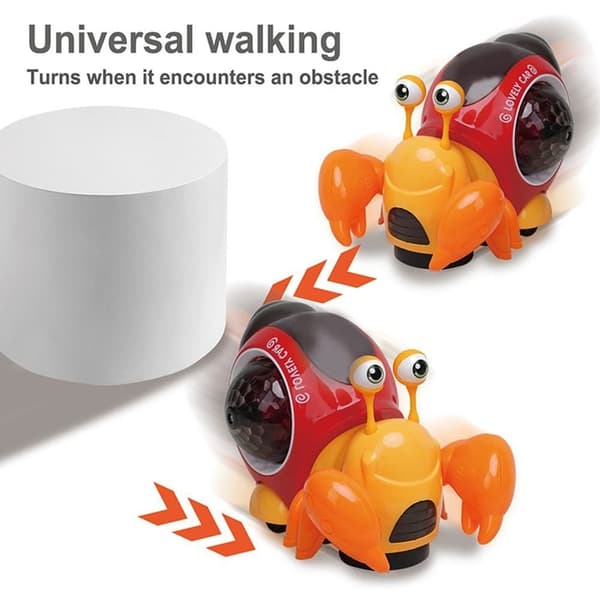 OBOSOE Crawling Snail Baby Legetøj, Interaktiv Musikal Lys op Crawling Legetøj Flytte Småbørn Legetøj til Børn Spædbørn Lysende Krebsdyr Legetøj