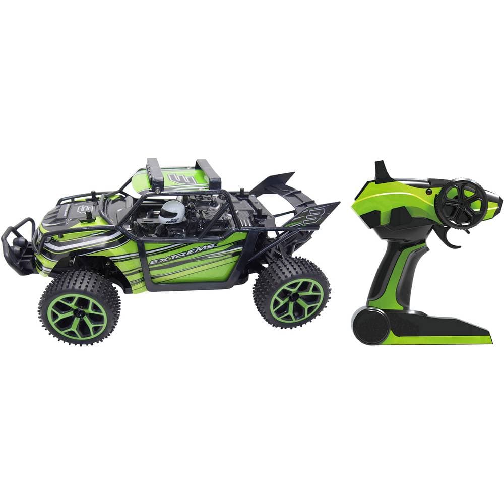 Amewi 22221 X-Knight 1:18 RC Bil nybörjare Elektrisk Buggy Fyrhjulsdrift (4WD) inkl. batteri, laddare och sändarbatteri