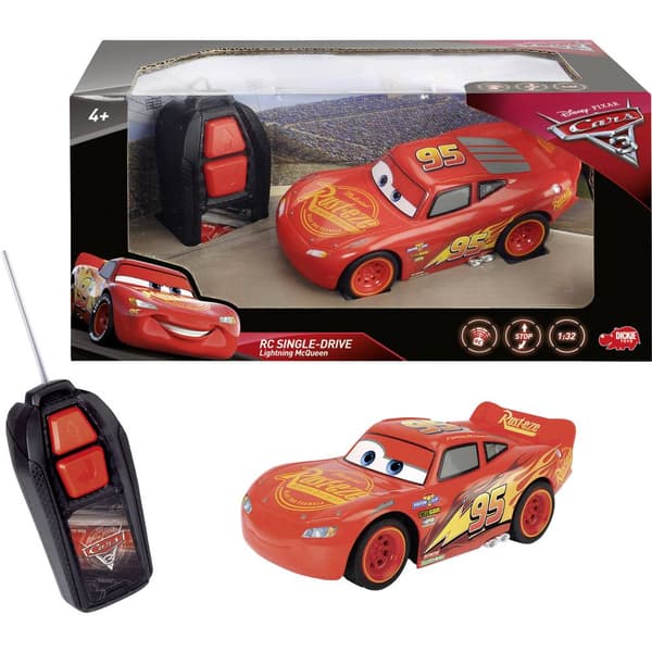 1:32 RC Bil nybörjare Elektrisk Gatumodell Dickie Toys RC Cars 3 Lightning McQueen Single Drive