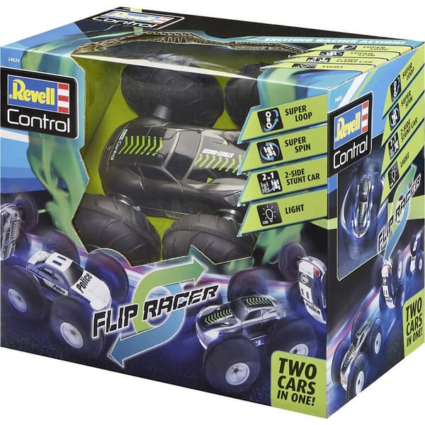RC Bil nybörjare Elektrisk Monstertruck Revell Control Stunt Car FlipRace Fyrhjulsdrift (4WD)