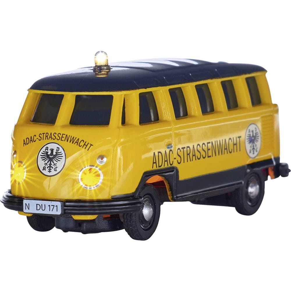 Carson Modellsport 504136 VW T1 Bus Samba ADAC 1:87 RC modellbil Elektrisk Buss inkl. batteri, laddare och sändarbatter