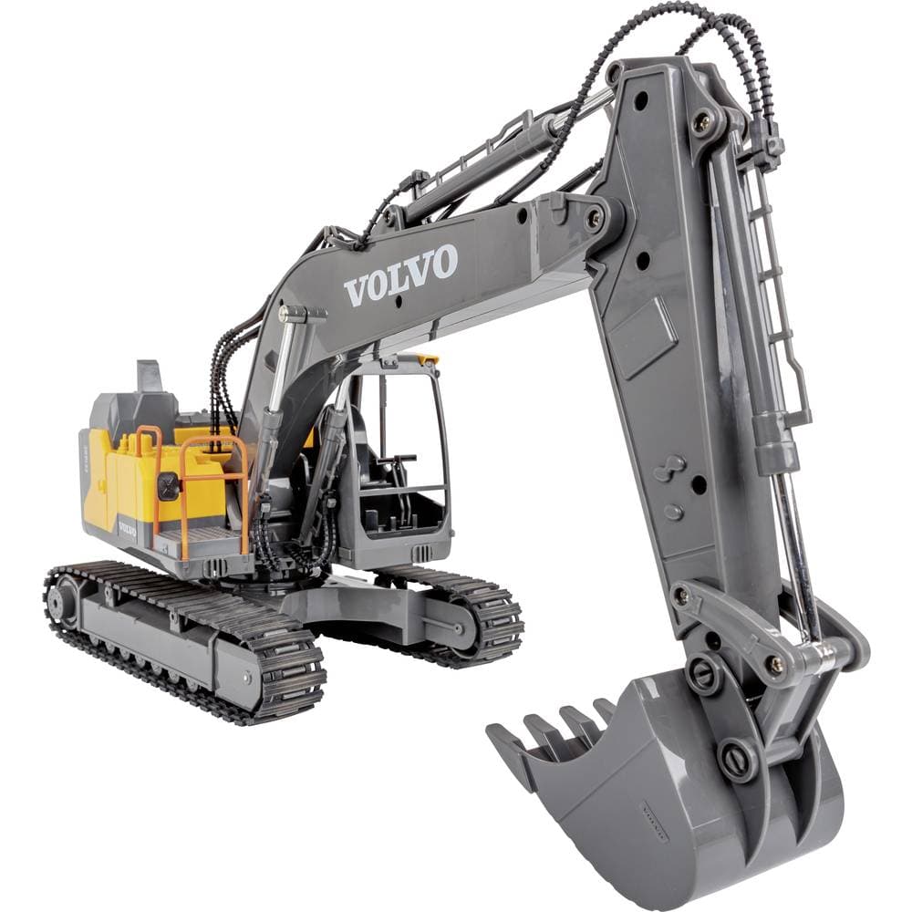 Carson Modellsport 907339 Raupenbagger Volvo 1:16 RC Funktionsmodell nybörjare Elektrisk Byggfordon inkl. batteri, ladd
