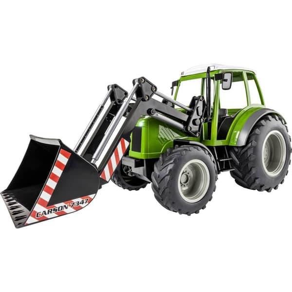 1:16 RC funktionsmodell Elektrisk Jordbruksfordon Carson Modellsport RC Traktor mit Frontlader inkl. batteri, laddare o
