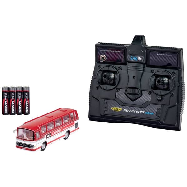 Carson RC Sport 504144 MB Bus O 302 AEG 1:87 RC modellbil inkl. batteri, laddare och sändarbatterier