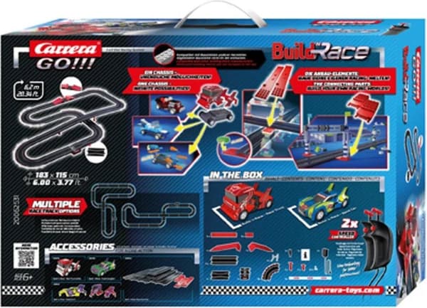 Carrera Race Track Set Build 'n Race 6,2 Meter 1:43 Svart 3-delad