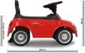 Miniatyrbild 7 av 11: Jamara Ride-on Fiat500 60 X 27,5 X 38 Cm Röd