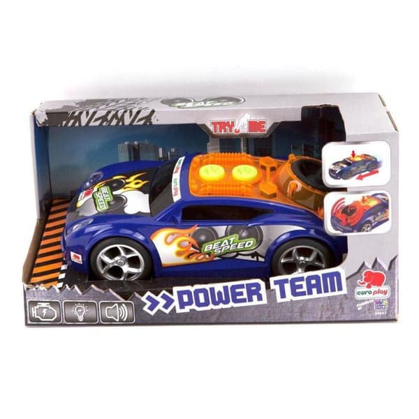 Euro Play Power Team Beat Speed Car + lys og lyd